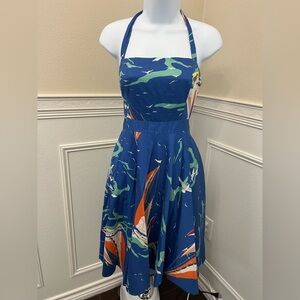 Sailboat Print Halter Sundress – Sz 4